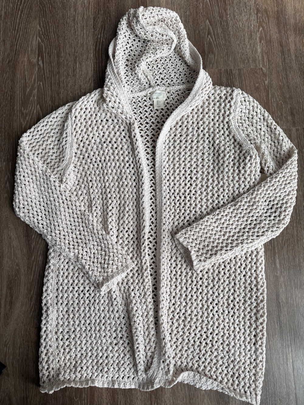 Artelier Nicole Miller Crochet Hooded Cardigan